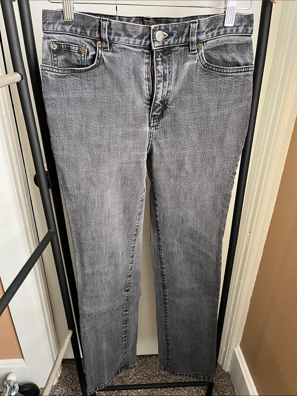 Ralph Lauren Women’s Straight-Leg Jeans in Washed black